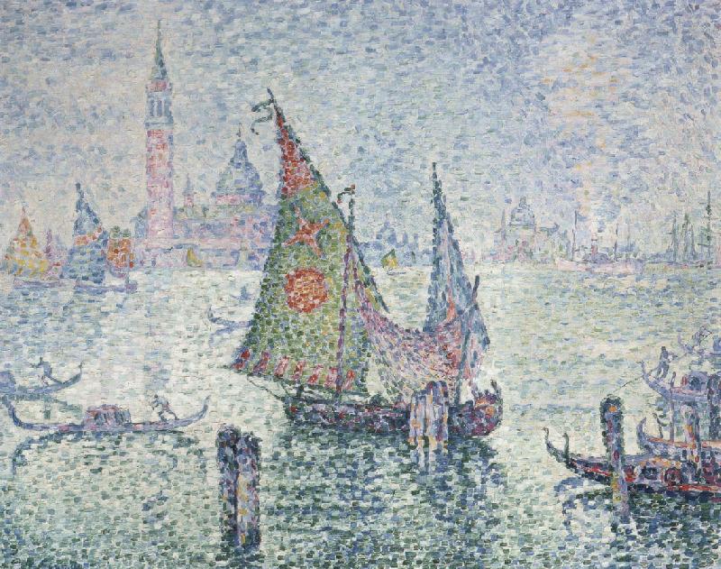 green sail, Paul Signac